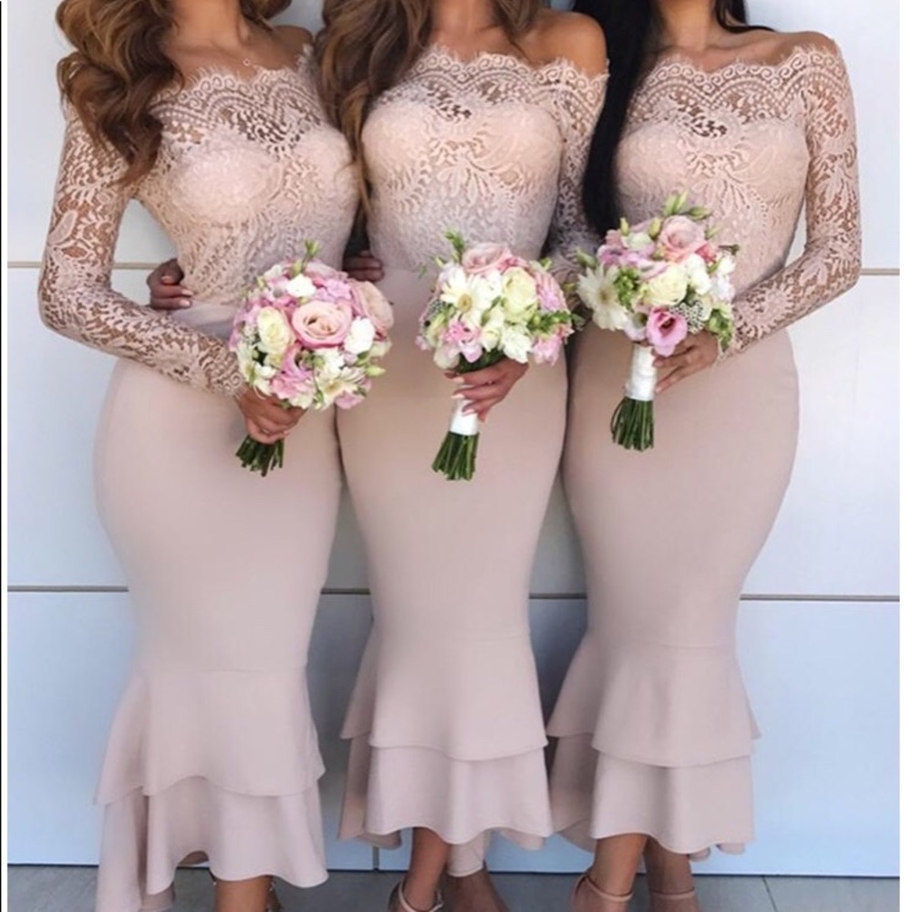 Creamy color dress